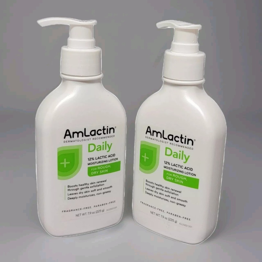 (2) AmLactin Daily Moisturizing Body Lotion - 7.9 oz 12% Lactic Acid